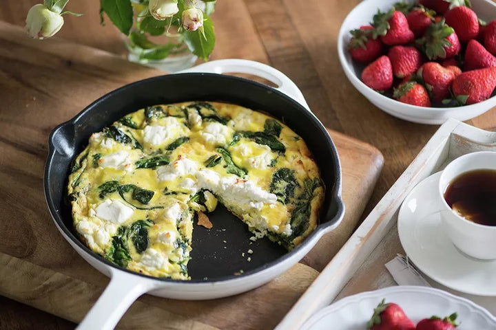 Spinach and Goat Cheese Fritatta