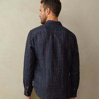 Men's Accord Embroidered Linen Shirt