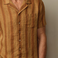 Men's Fez Embroidered Linen S/S