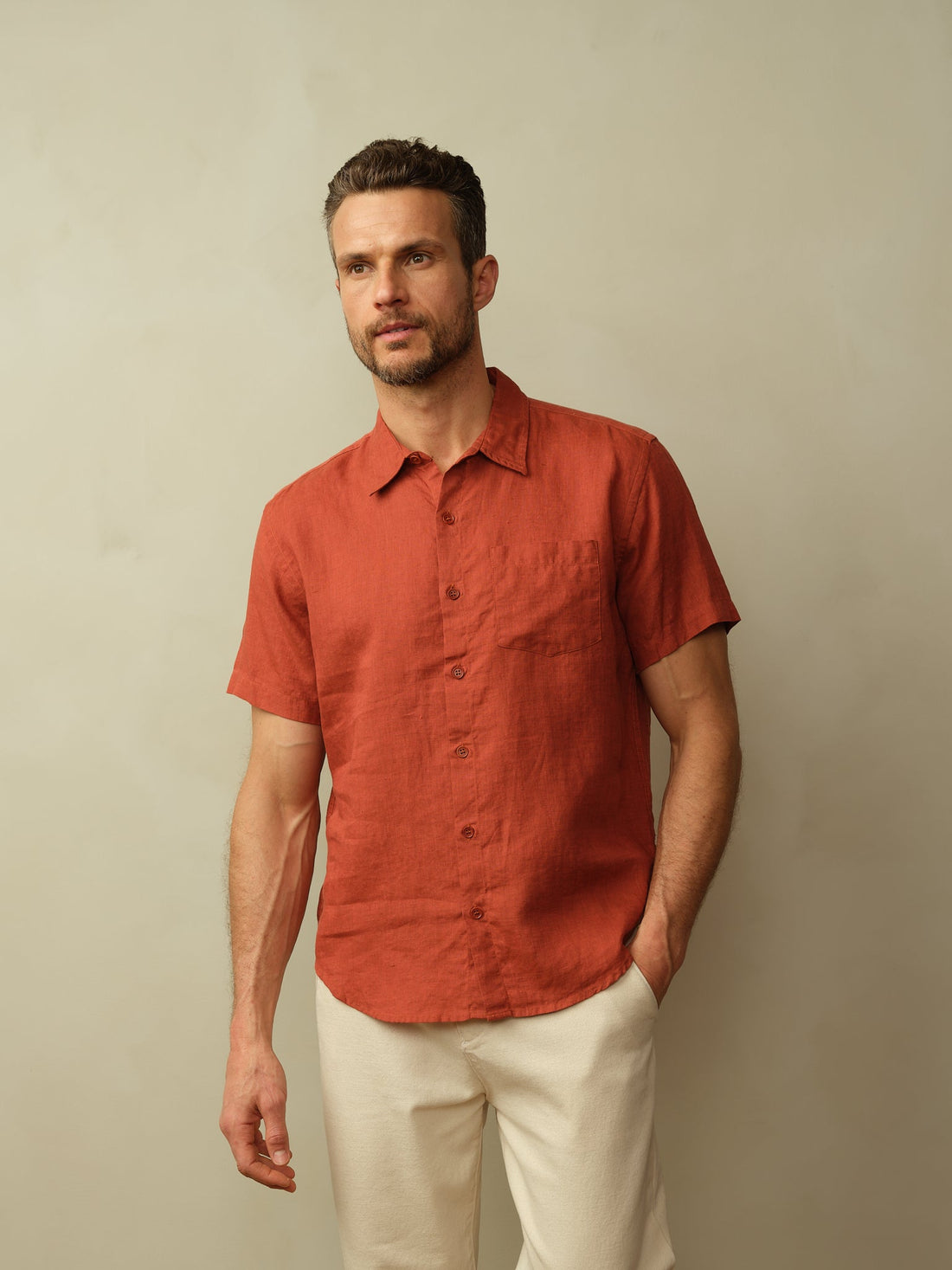 Men's Hudson Shirt in Garment Dyed Linen