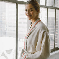 Ivory Cherry Tribeca Long Bathrobe