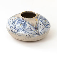Delphine Shallow Vase with Gold