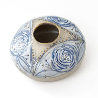 Delphine Shallow Vase with Gold