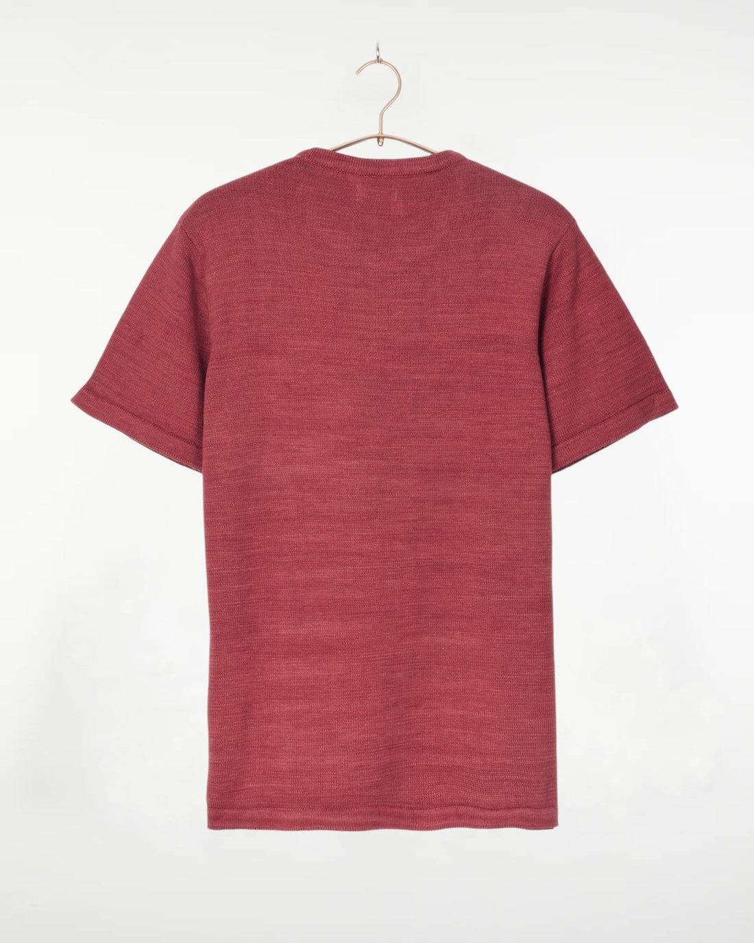 Azad S/S Pocket Flat Knitted Tee Pomegranate