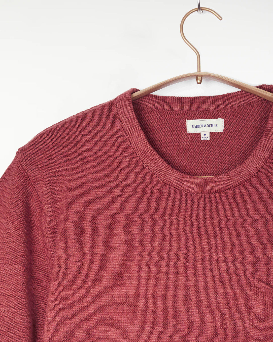 Azad S/S Pocket Flat Knitted Tee Pomegranate