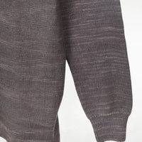 Madhur Johnny Collar Flat Knit Sweater Charcoal