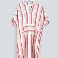 Pink Ivory Montauk Hooded Maxi Kaftan