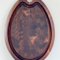 End Grain Deep Juice Groove Small Egg Carving Board- Limited Edition