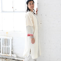 Ivory Cherry Tribeca Button Down Kaftan