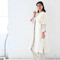Ivory Cherry Tribeca Button Down Kaftan
