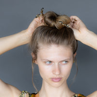 Slide Hair Stick - Yellow Bronze