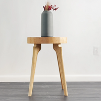 Side Table with End Grain Round Top