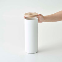 Round Tissue Case - Steel + Wood