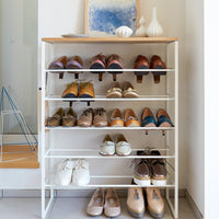 Six-Tier Shoe Rack (34" H) - Steel