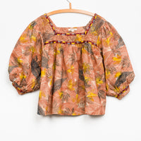 Devika Peasant Top in Leaf