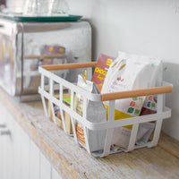 Storage Basket - Medium - Steel + Wood