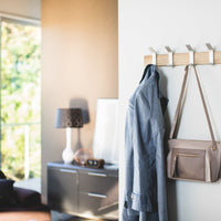 Wall-Mounted Coat Rack - Steel + Wood