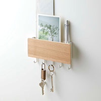 Magnetic Key Rack - Steel + Wood