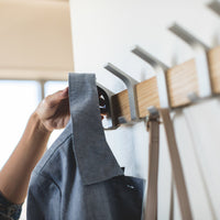 Wall-Mounted Coat Rack - Steel + Wood