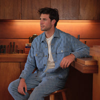 Noah Overshirt in Patchwork Denim