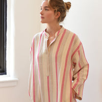 Pink Ivory Montauk Long Sleeve Maxi Kaftan