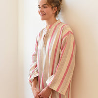 Pink Ivory Montauk Long Sleeve Maxi Kaftan