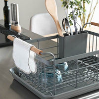Dish Rack - Steel + Wood