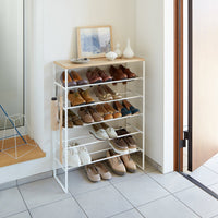 Six-Tier Shoe Rack (34" H) - Steel