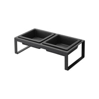 Pet Food Bowl - Tall - Steel + Ceramic