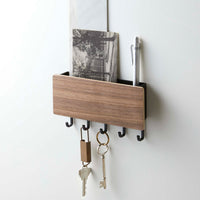 Magnetic Key Rack - Steel + Wood