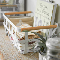 Storage Basket - Medium - Steel + Wood