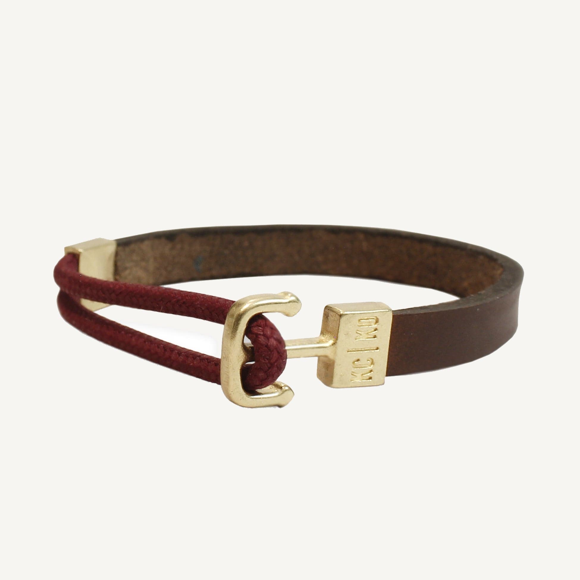 Single Wrap Leather Bracelet (Burgundy)