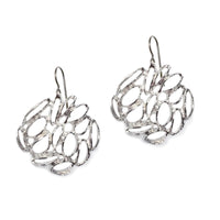 Banksia Medallion Earrings - Silver