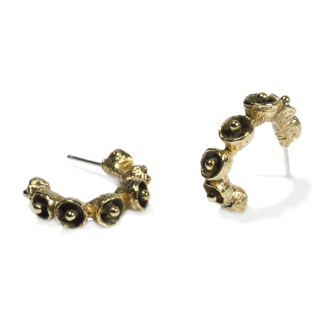 Bell Pod Hoops - Yellow Bronze