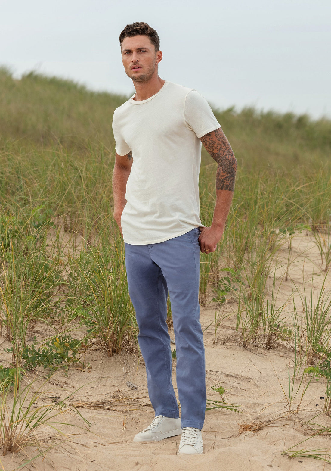 Men's Skye Trouser in Garment Dyed Japanese Twill - Final Sale