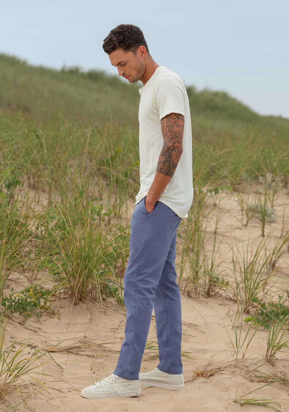 Men's Skye Trouser in Garment Dyed Japanese Twill - Final Sale