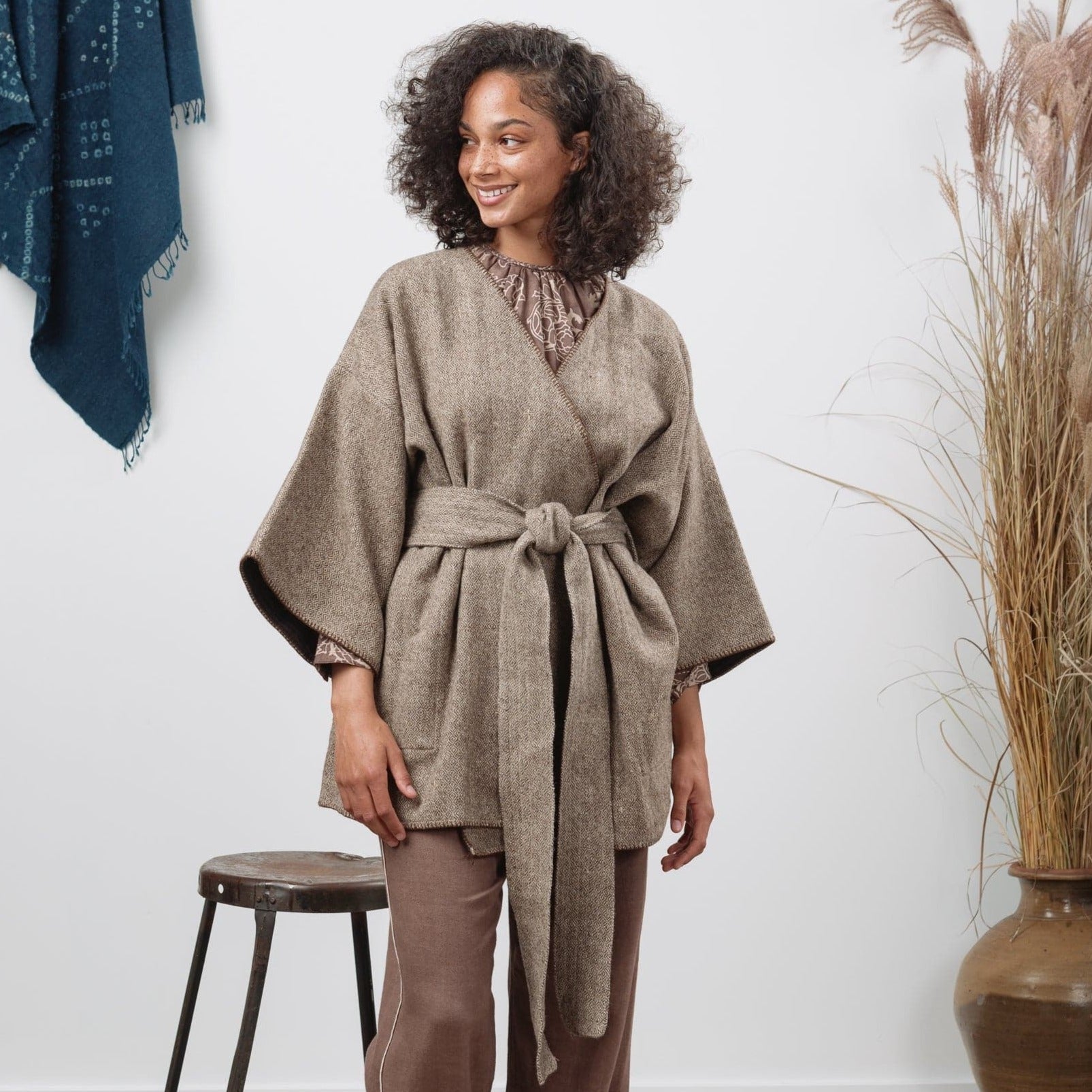 Taran Robe in Dobby Yak Wool