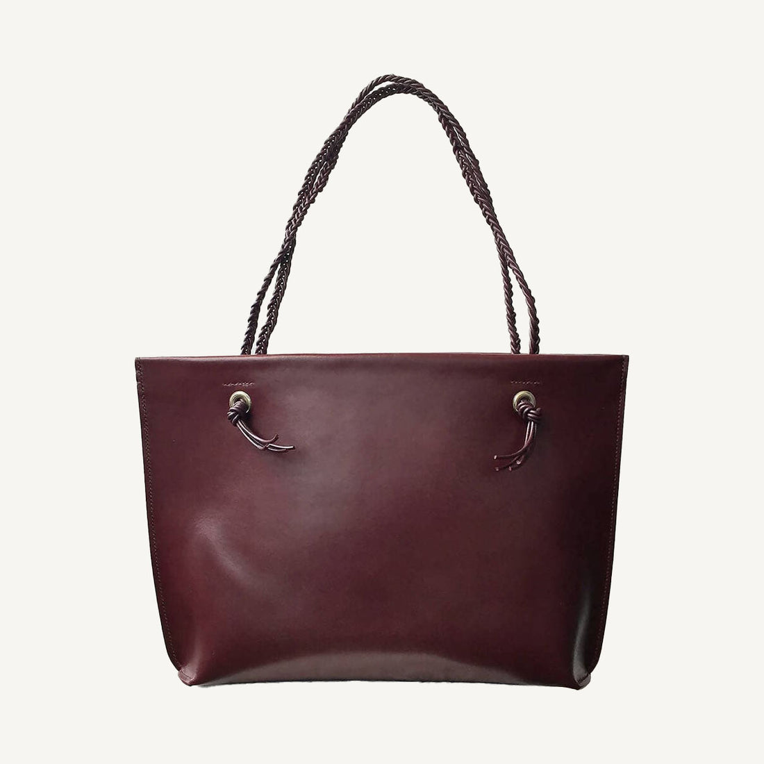 Keir Braided Tote Oxblood