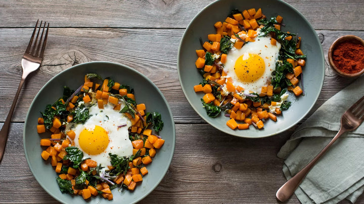 Breakfast Hash with Butternut Squash and Kale