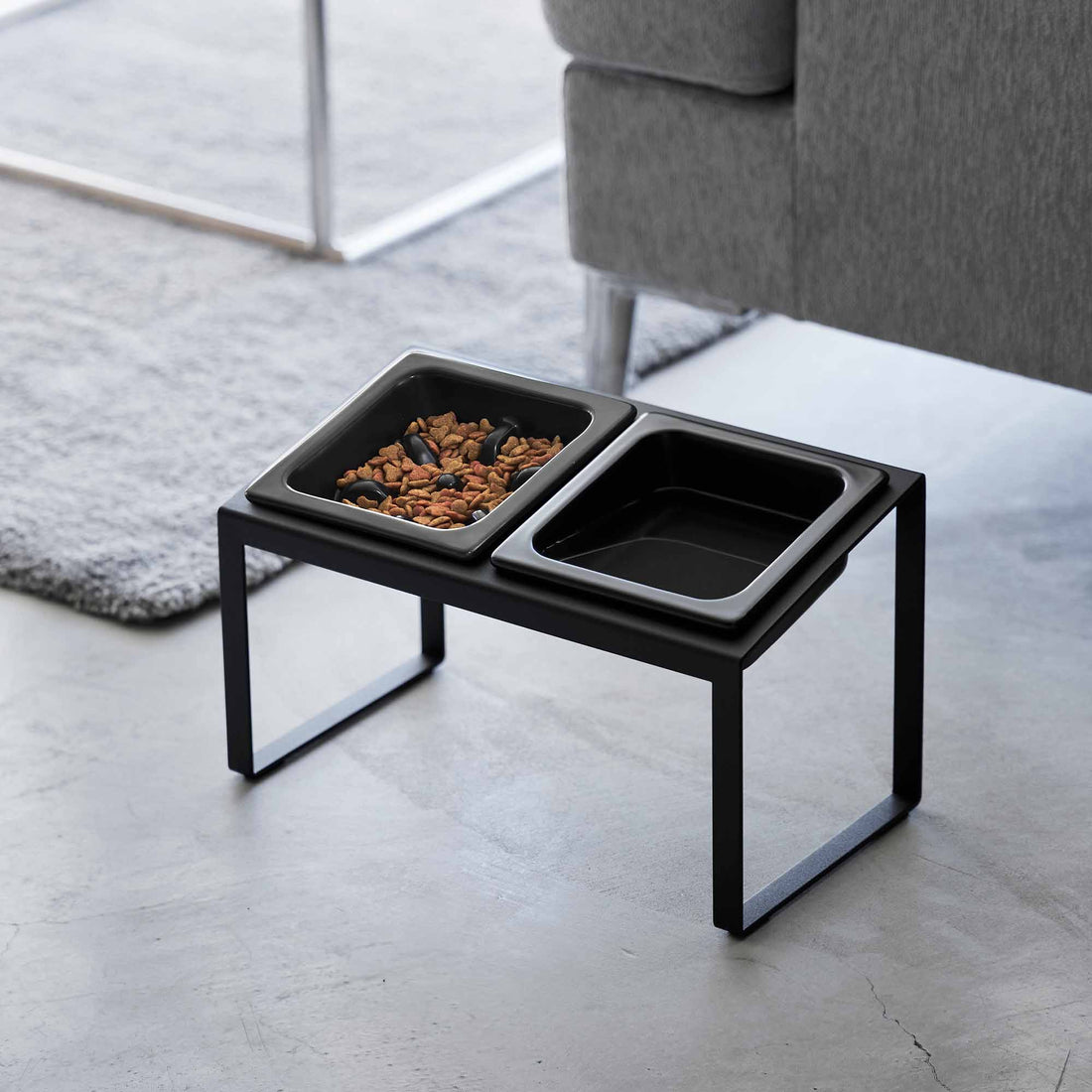 Slow Feeder Pet Bowl - Steel + Ceramic