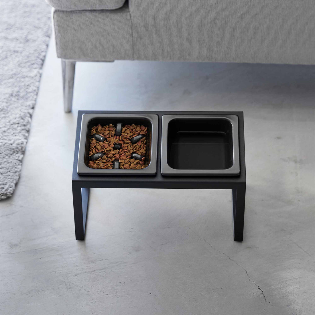 Slow Feeder Pet Bowl - Steel + Ceramic