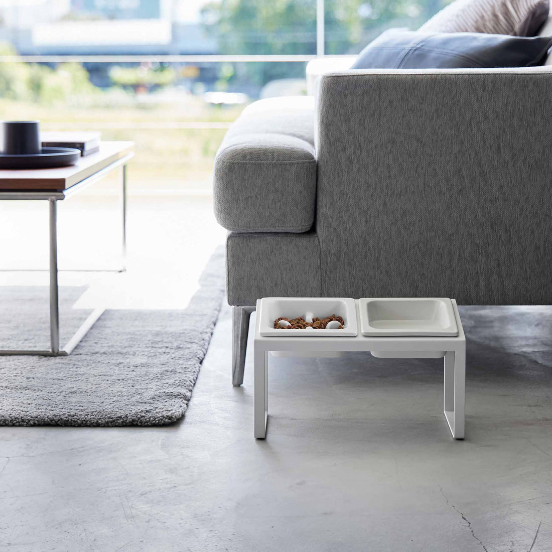 Slow Feeder Pet Bowl - Steel + Ceramic