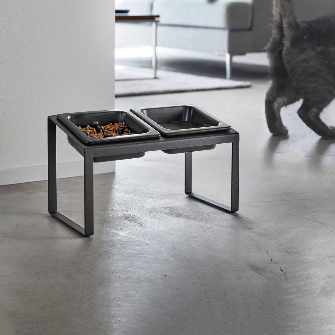 Slow Feeder Pet Bowl - Steel + Ceramic