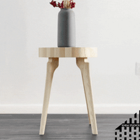 Side Table with End Grain Round Top