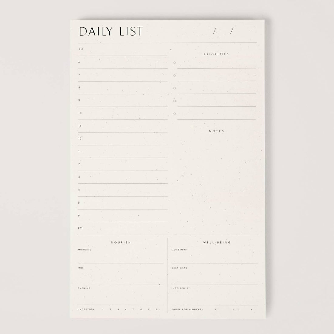 Daily List Planner Pad
