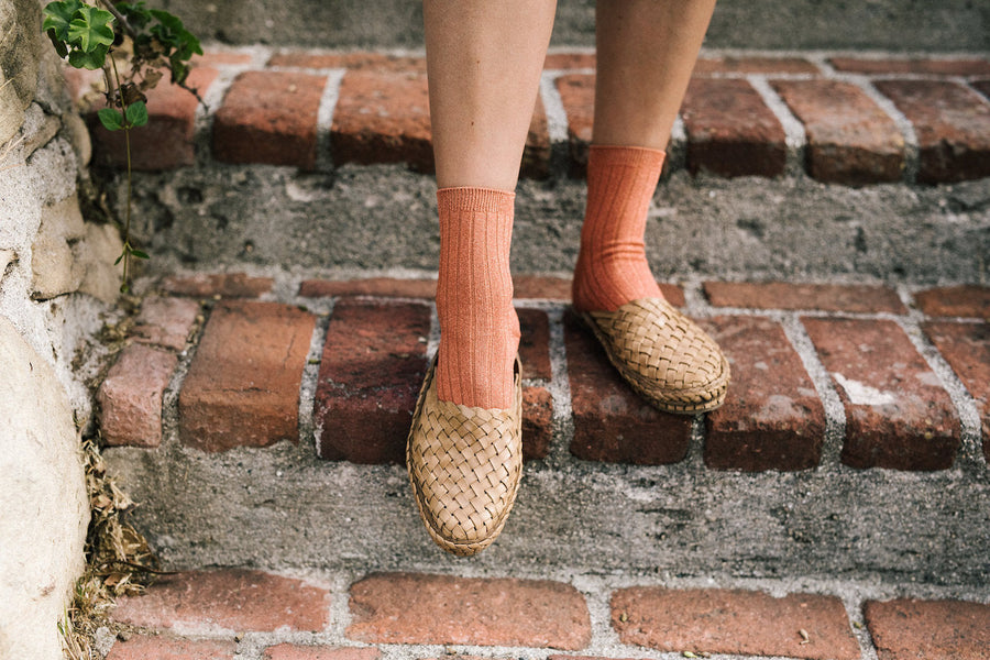 Women's Woven Slide in Honey + No Stripes