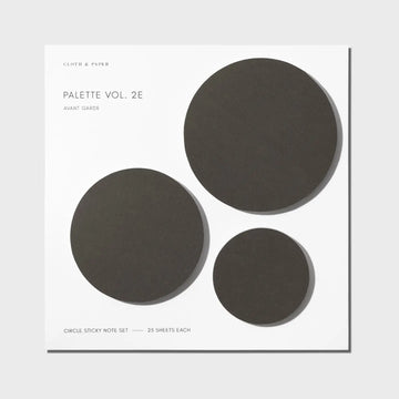 Circle Sticky Note Set: Almost Black