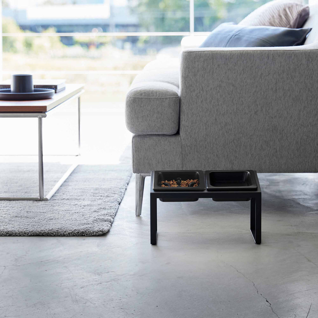 Slow Feeder Pet Bowl - Steel + Ceramic