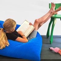 Velvet Quilted Bean Bag Chair with Beans