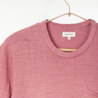 Azad S/S Pocket Flat Knitted Tee Dusty Rose